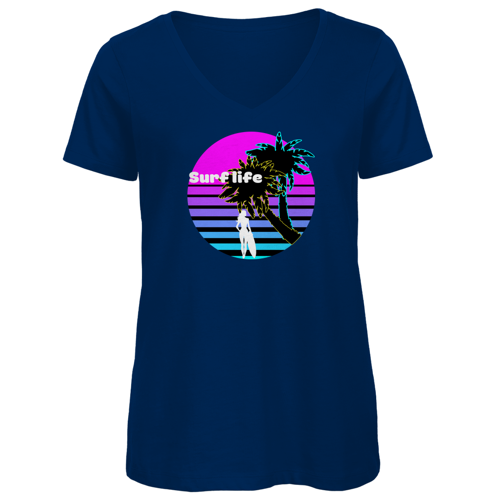 Organic V-Neck Surf Retro: Lässig & nachhaltig am Strand