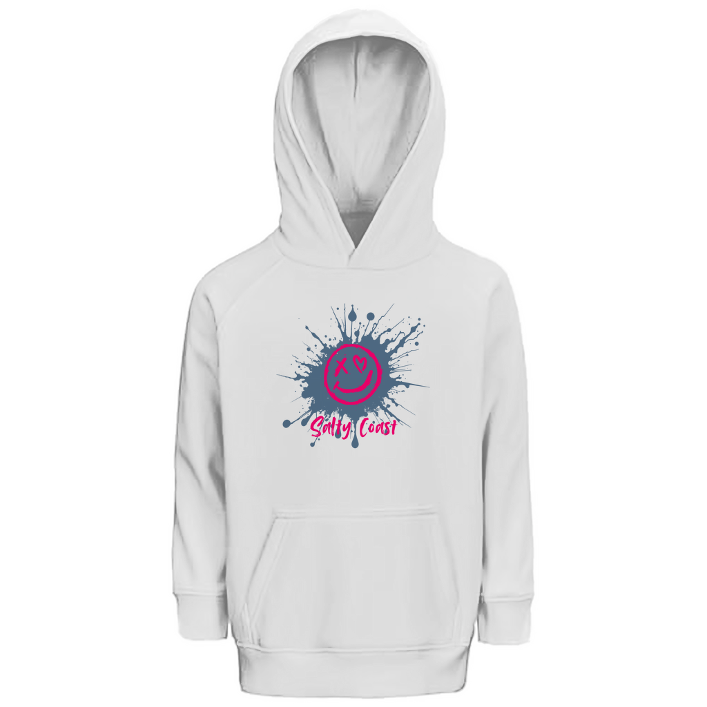 Smiley Splash Hoodie Kids: Nachhaltige Gute Laune zum Anziehen