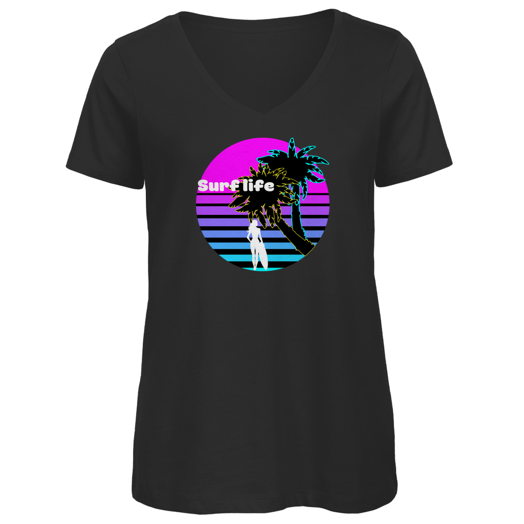 Organic V-Neck Surf Retro: Lässig & nachhaltig am Strand