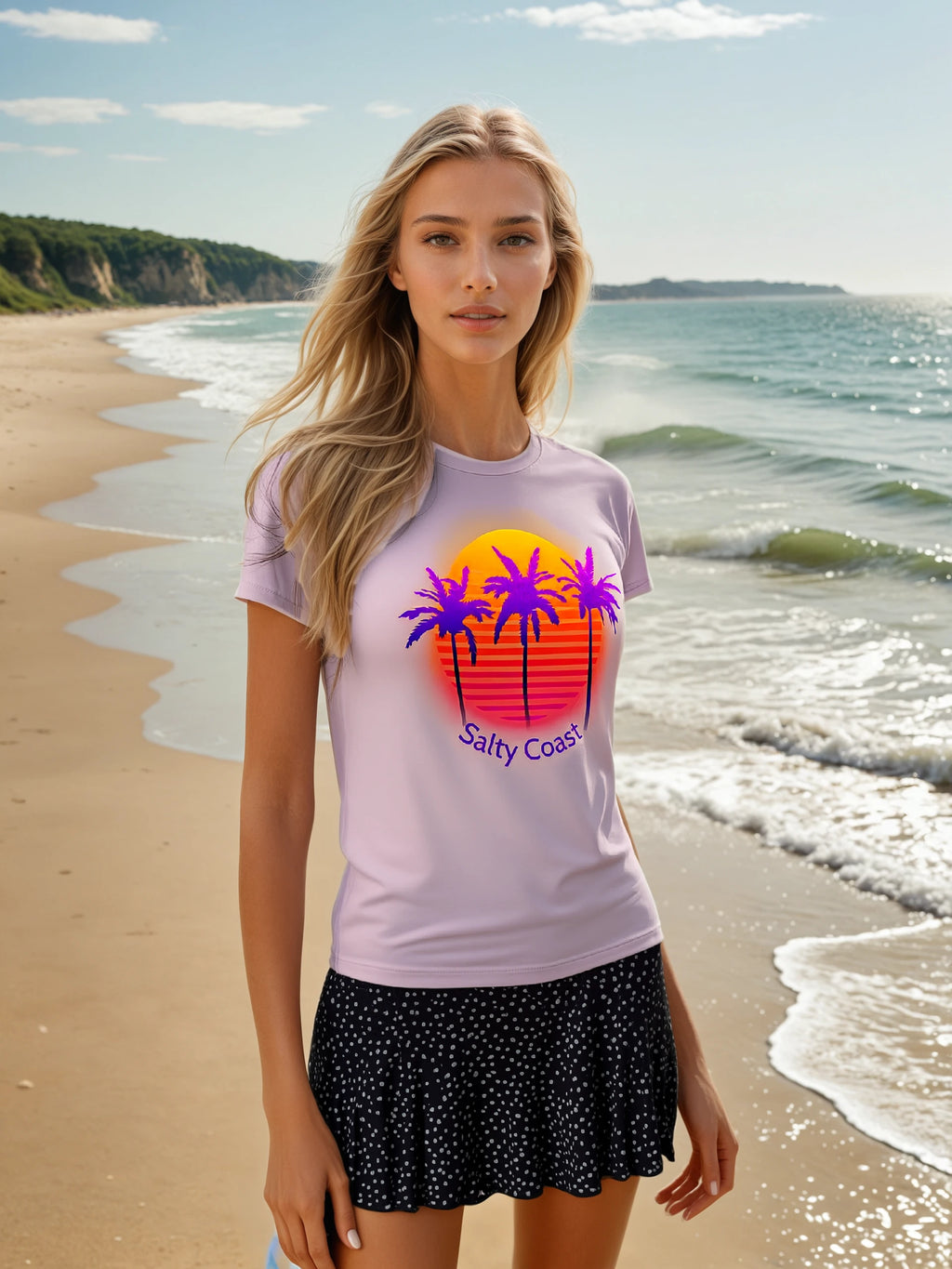Amalfi Damen T-Shirt - Salty Palm