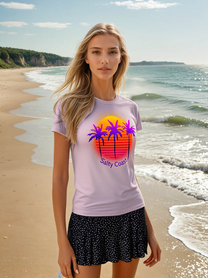 Sunset Palm Damen Shirt: Dein Premium-Sommer-Look