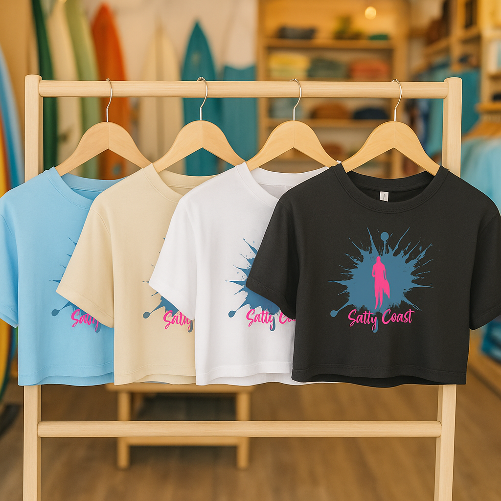 Ibiza Damen Crop Top - Surf Splash