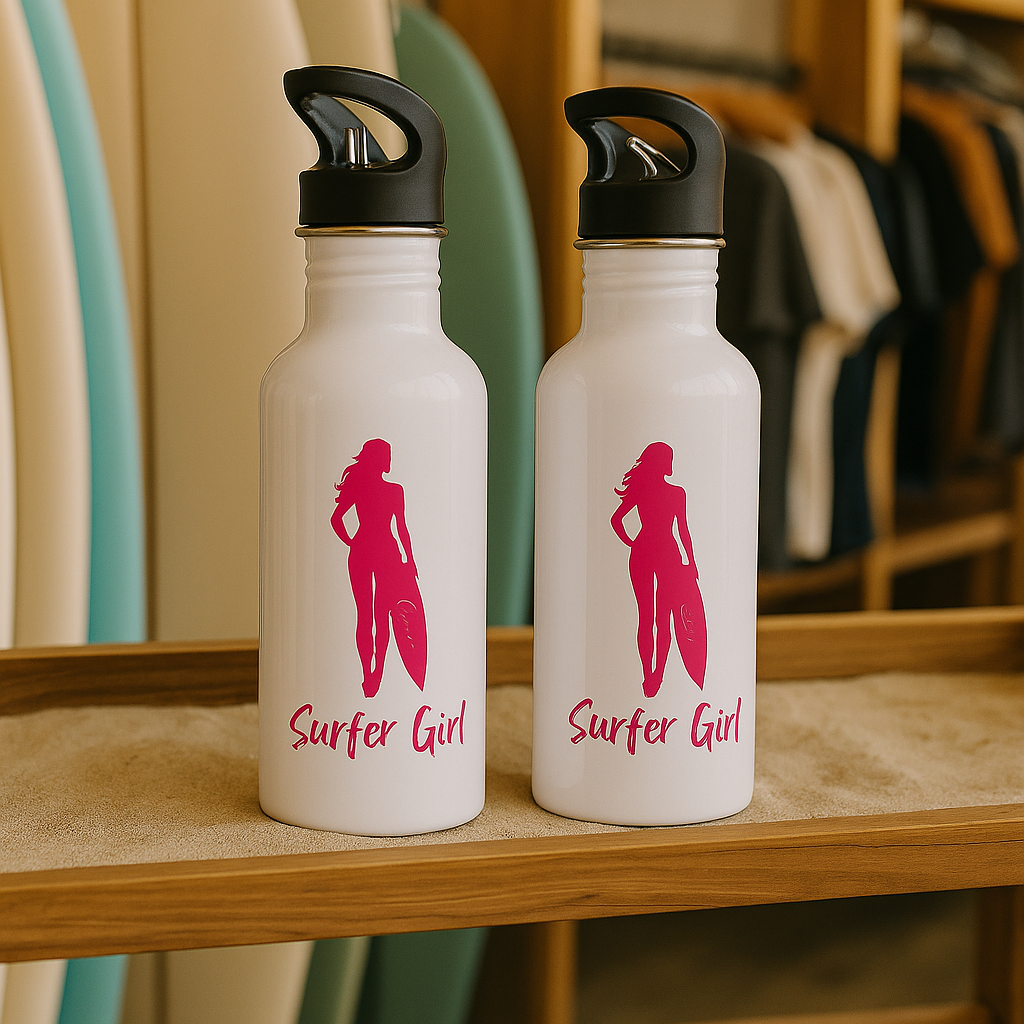 Bari Edelstahl Trinkflasche - Surfer Girl