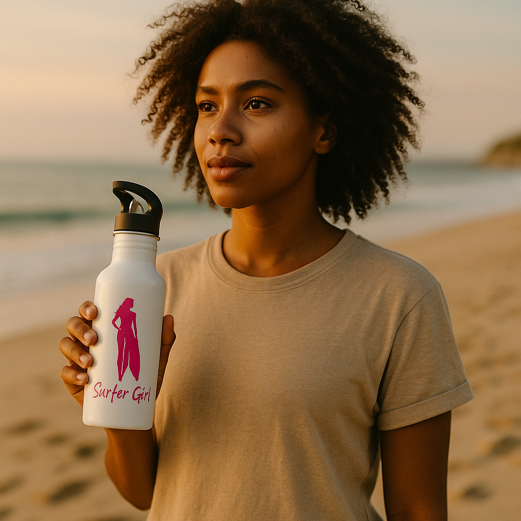 Bari Edelstahl Trinkflasche - Surfer Girl