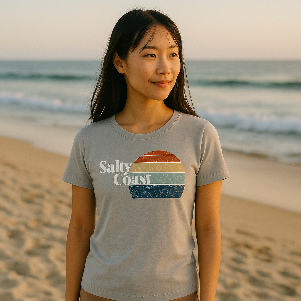 Amalfi Damen T-Shirt - Salty Coast Retro