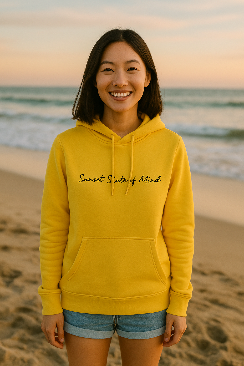 Damen Hoodie Malibu - Sunset State of Mind