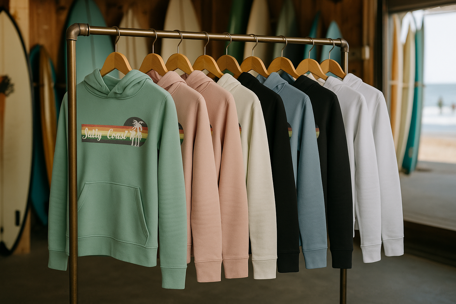 Malibu Damen Hoodie – Retro‑Look