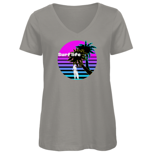 Organic V-Neck Surf Retro: Lässig & nachhaltig am Strand
