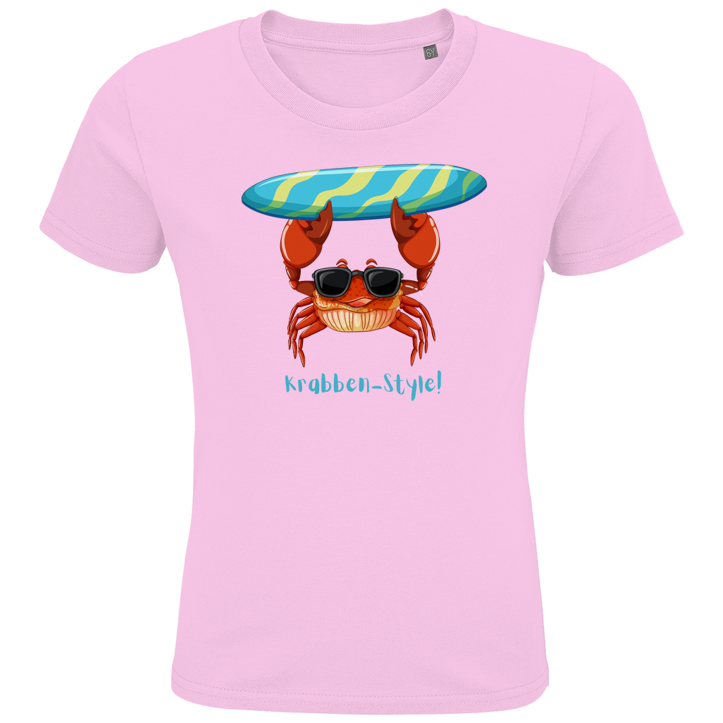 Surf-Style mal anders: Das organische Kinder-T-Shirt mit der coolen Krabbe!