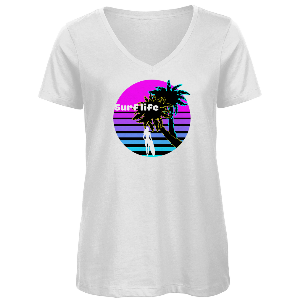 Organic V-Neck Surf Retro: Lässig & nachhaltig am Strand